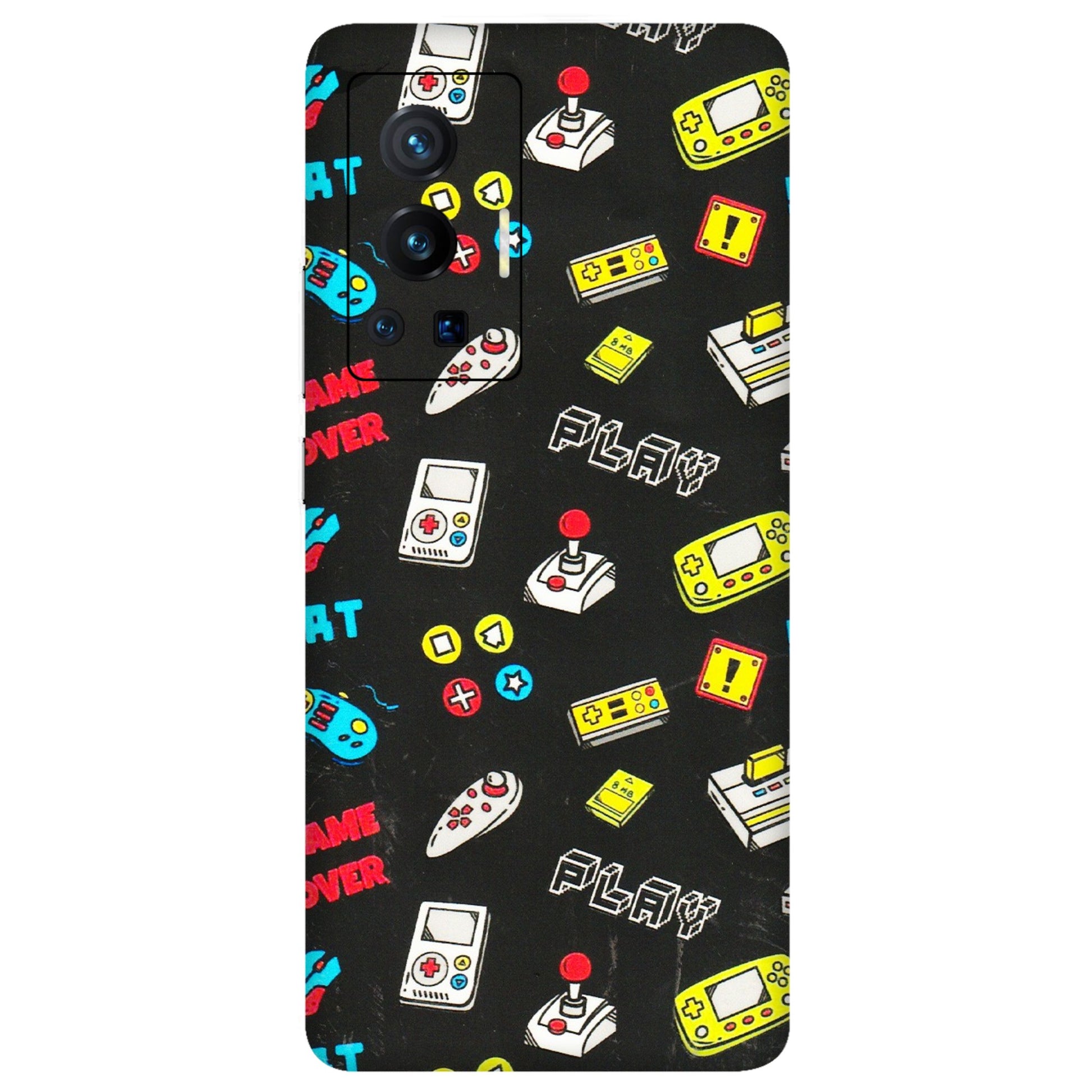VIVO Z/V/X/T/U/S Series Phone Skins (All Models) - Gaming Doodles - 3D Embossed Finish (L-224) Vivo X70 Pro (5G)