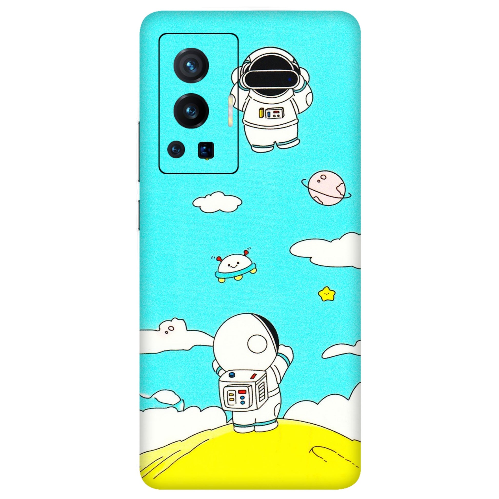 VIVO Z/V/X/T/U/S Series Phone Skins (All Models) - Blue Skies Astro Float - 3D Embossed Finish (L-230) Vivo X70 Pro (5G)