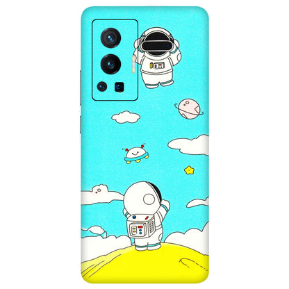 VIVO Z/V/X/T/U/S Series Phone Skins (All Models) - Blue Skies Astro Float - 3D Embossed Finish (L-230) Vivo X70 Pro (5G)