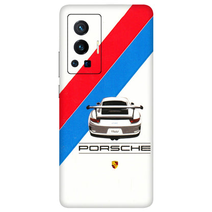 VIVO Z/V/X/T/U/S Series Phone Skins (All Models) - Porche Car Sober Logo - 3D Embossed Finish (L-248) Vivo X70 Pro (5G)
