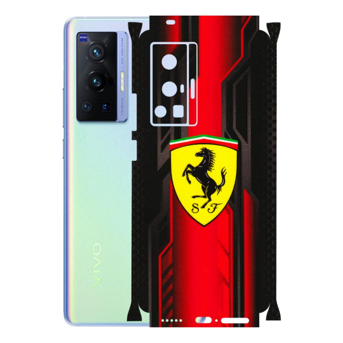VIVO Z/V/X/T/U/S Series Phone Skins (All Models) - Black Ferrari Logo - 3D Embossed Finish (L-253) Vivo X70 Pro (5G)