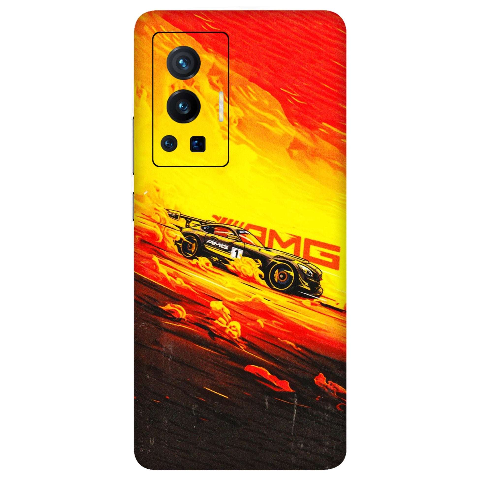 VIVO Z/V/X/T/U/S Series Phone Skins (All Models) - AMG Car Speed Cover - 3D Embossed Finish (L-256) Vivo X70 Pro (5G)