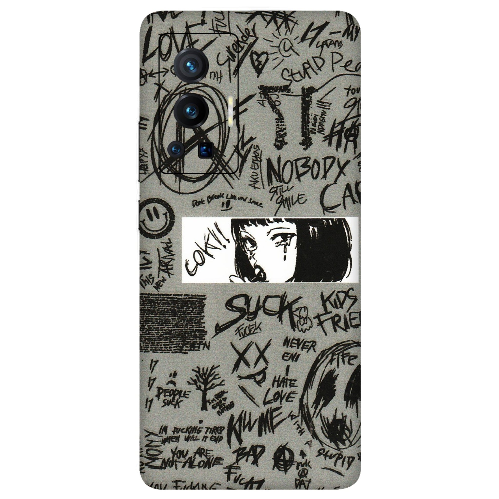 VIVO Z/V/X/T/U/S Series Phone Skins (All Models) - Never Have Love Anime - 3D Embossed Finish (L-260) Vivo X70 Pro (5G)