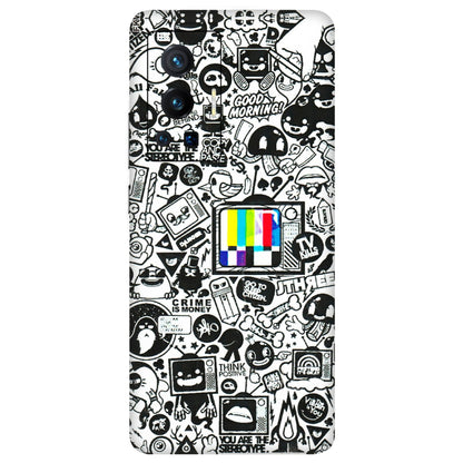 VIVO Z/V/X/T/U/S Series Phone Skins (All Models) - Doodles Positive Art - 3D Embossed Finish (L-263) Vivo X70 Pro (5G)