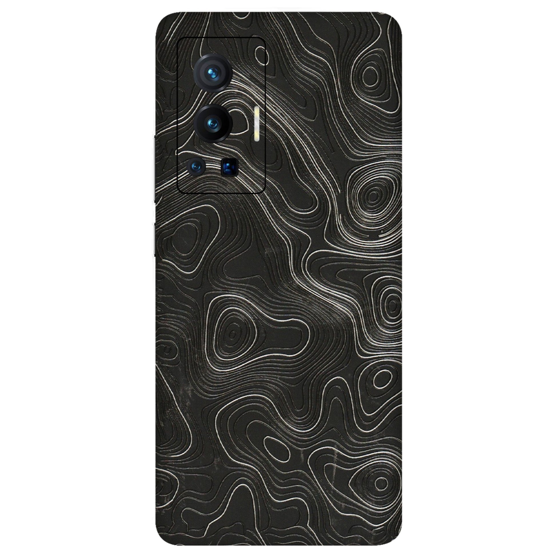 VIVO Z/V/X/T/U/S Series Phone Skins (All Models) - Abstract White Line Map - 3D Embossed Finish (L-269) Vivo X70 Pro (5G)