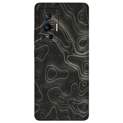 VIVO Z/V/X/T/U/S Series Phone Skins (All Models) - Abstract White Line Map - 3D Embossed Finish (L-269) Vivo X70 Pro (5G)