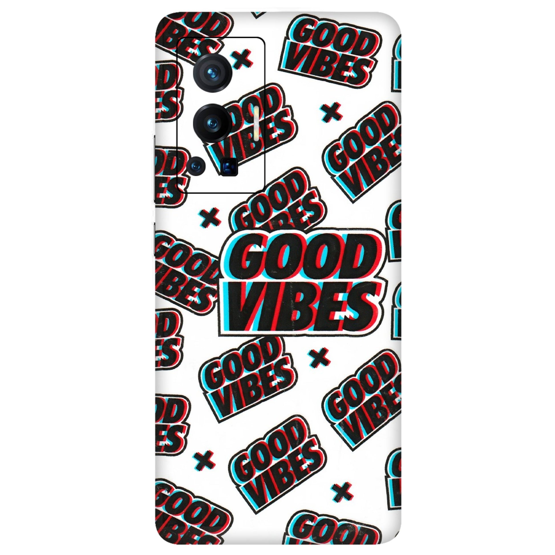 VIVO Z/V/X/T/U/S Series Phone Skins (All Models) - Good Vibes - 3D Embossed Finish (L-282) Vivo X70 Pro (5G)