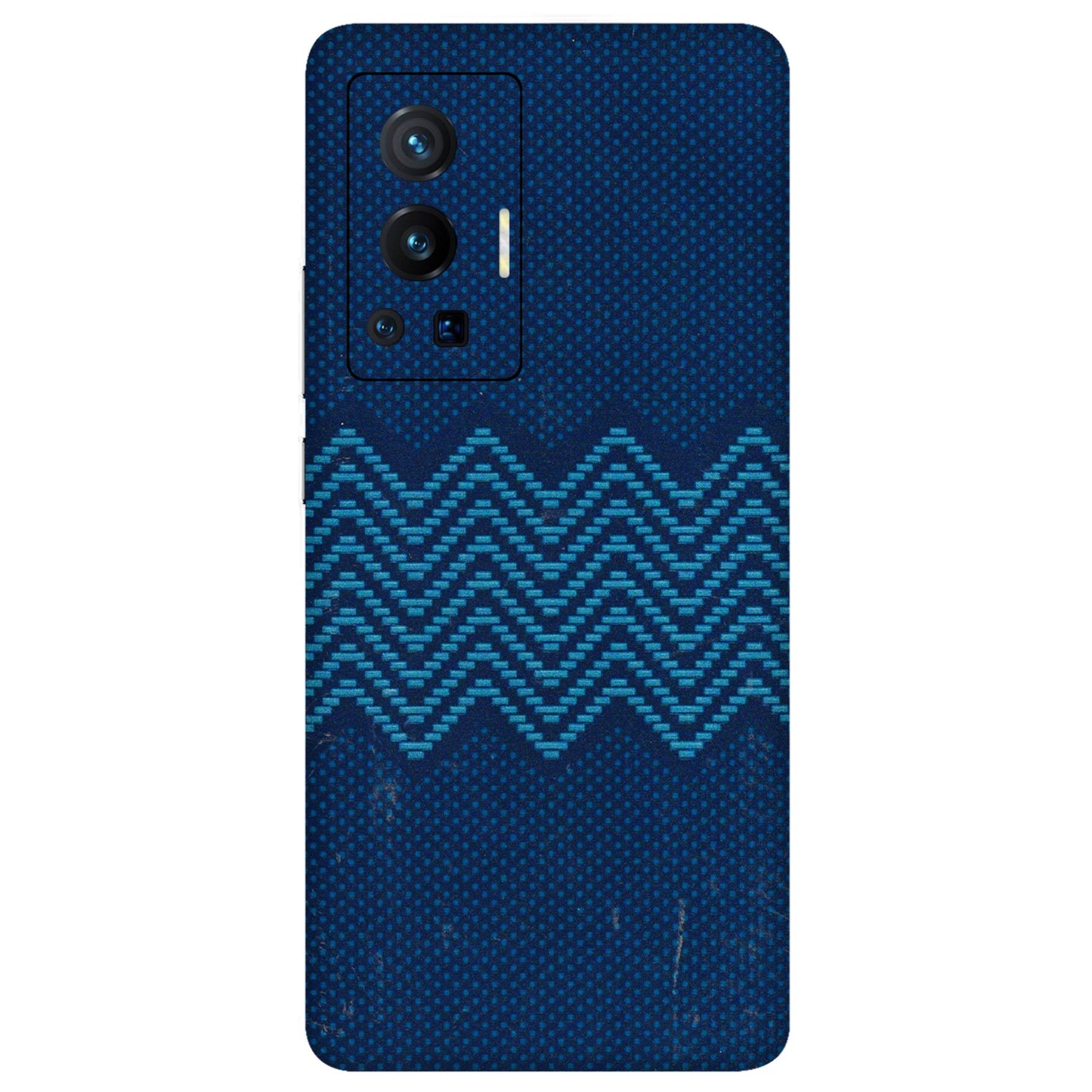 VIVO Z/V/X/T/U/S Series Phone Skins (All Models) - Blue Sober Waves - 3D Embossed Finish (L-306) Vivo X70 Pro (5G)