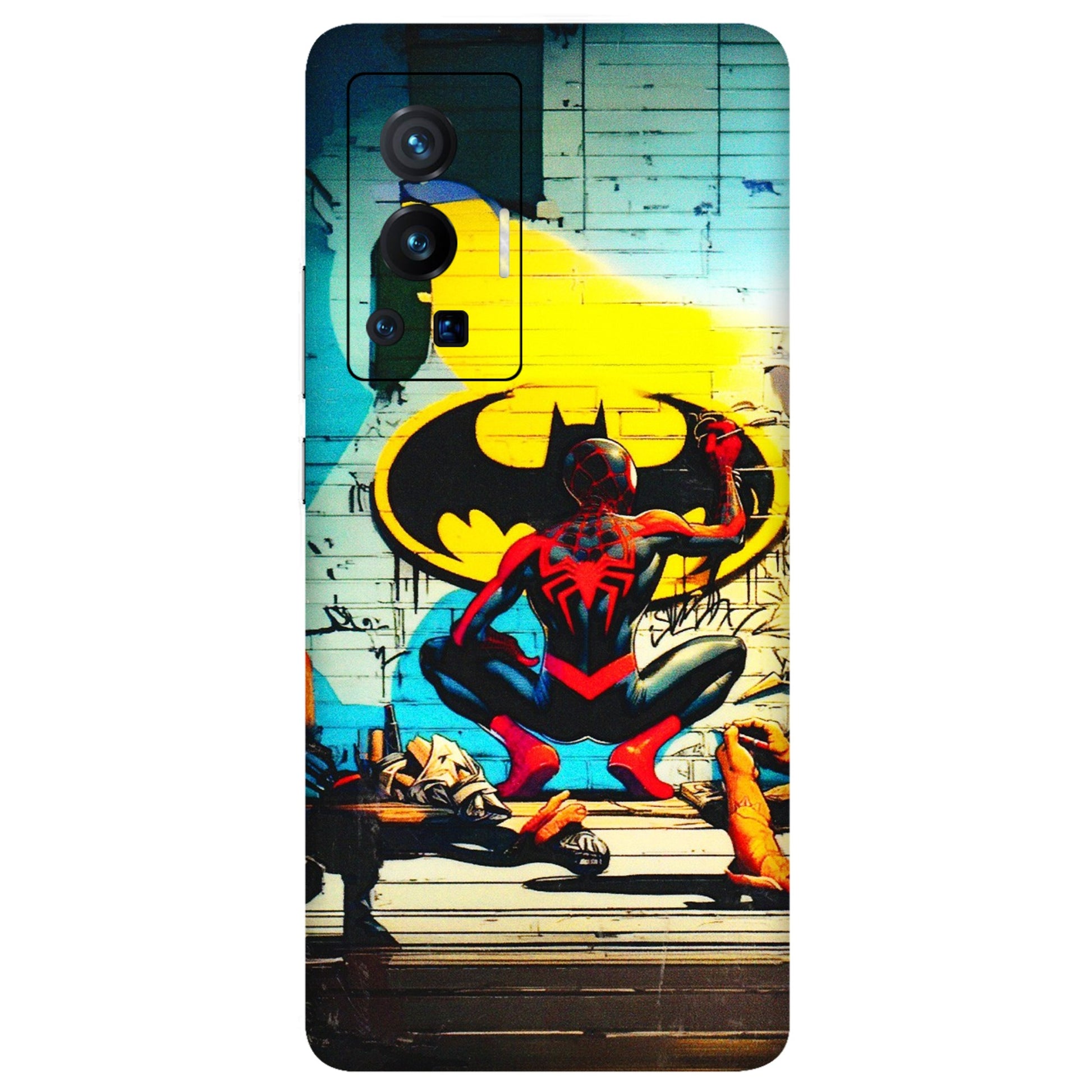 VIVO Z/V/X/T/U/S Series Phone Skins (All Models) - New Spiderman Bat Logo - 3D Embossed Finish (L-309) Vivo X70 Pro (5G)