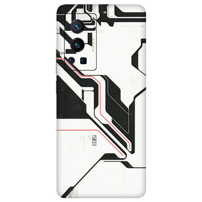 VIVO Z/V/X/T/U/S Series Phone Skins (All Models) - White Techy Logo - 3D Embossed Finish (L-312) Vivo X70 Pro (5G)