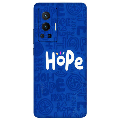 VIVO Z/V/X/T/U/S Series Phone Skins (All Models) - Hope Doodles Blue - 3D Embossed Finish (L-43) Vivo X70 Pro (5G)