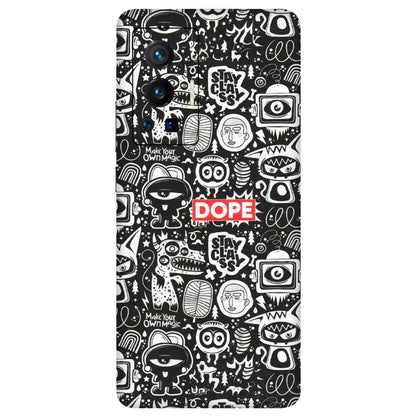 VIVO Z/V/X/T/U/S Series Phone Skins (All Models) - Dope Stay Classy Black Doodles - Matte Finish (M-126) Vivo X70 Pro (5G)