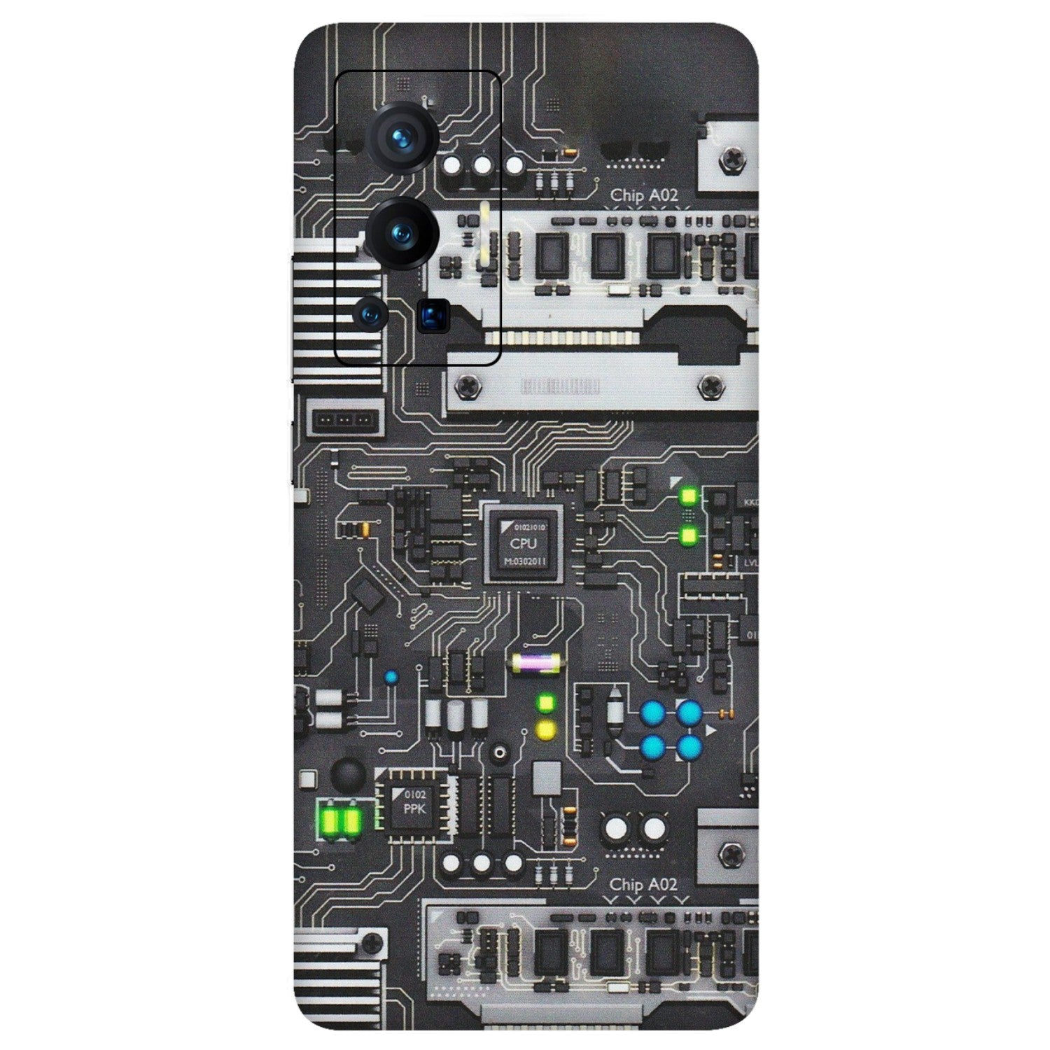 VIVO Z/V/X/T/U/S Series Phone Skins (All Models) - Motherboard Internals - Matte Finish (M-135) Vivo X70 Pro (5G)