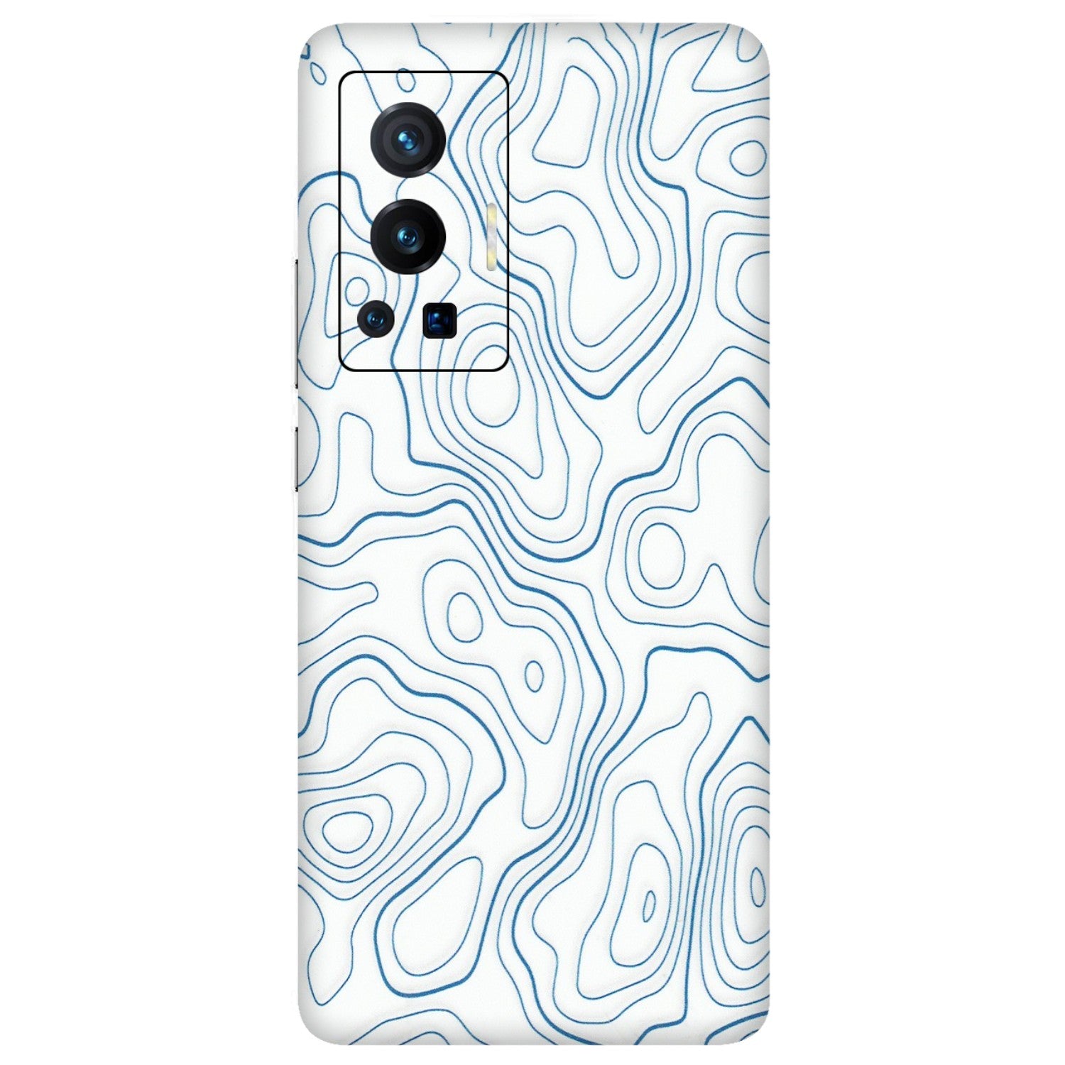 VIVO Z/V/X/T/U/S Series Phone Skins (All Models) - Blue And White Swirls - Matte Finish (M-139) Vivo X70 Pro (5G)