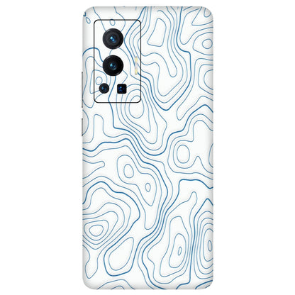 VIVO Z/V/X/T/U/S Series Phone Skins (All Models) - Blue And White Swirls - Matte Finish (M-139) Vivo X70 Pro (5G)