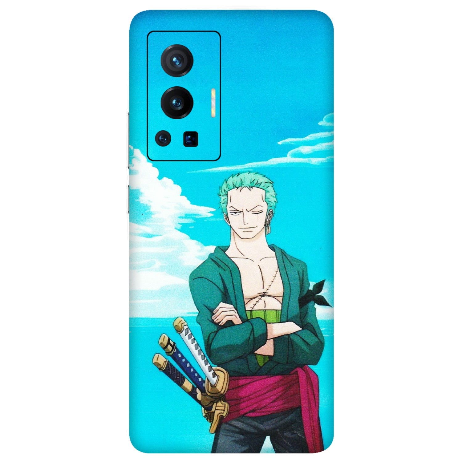 VIVO Z/V/X/T/U/S Series Phone Skins (All Models) - Cool Swordman Zoro Anime - Matte Finish (M-143) Vivo X70 Pro (5G)