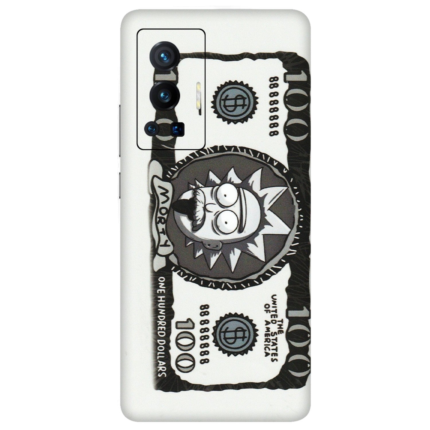 VIVO Z/V/X/T/U/S Series Phone Skins (All Models) - Rick And Morty Hundred Dollar Anime - Matte Finish (M-161) Vivo X70 Pro (5G)