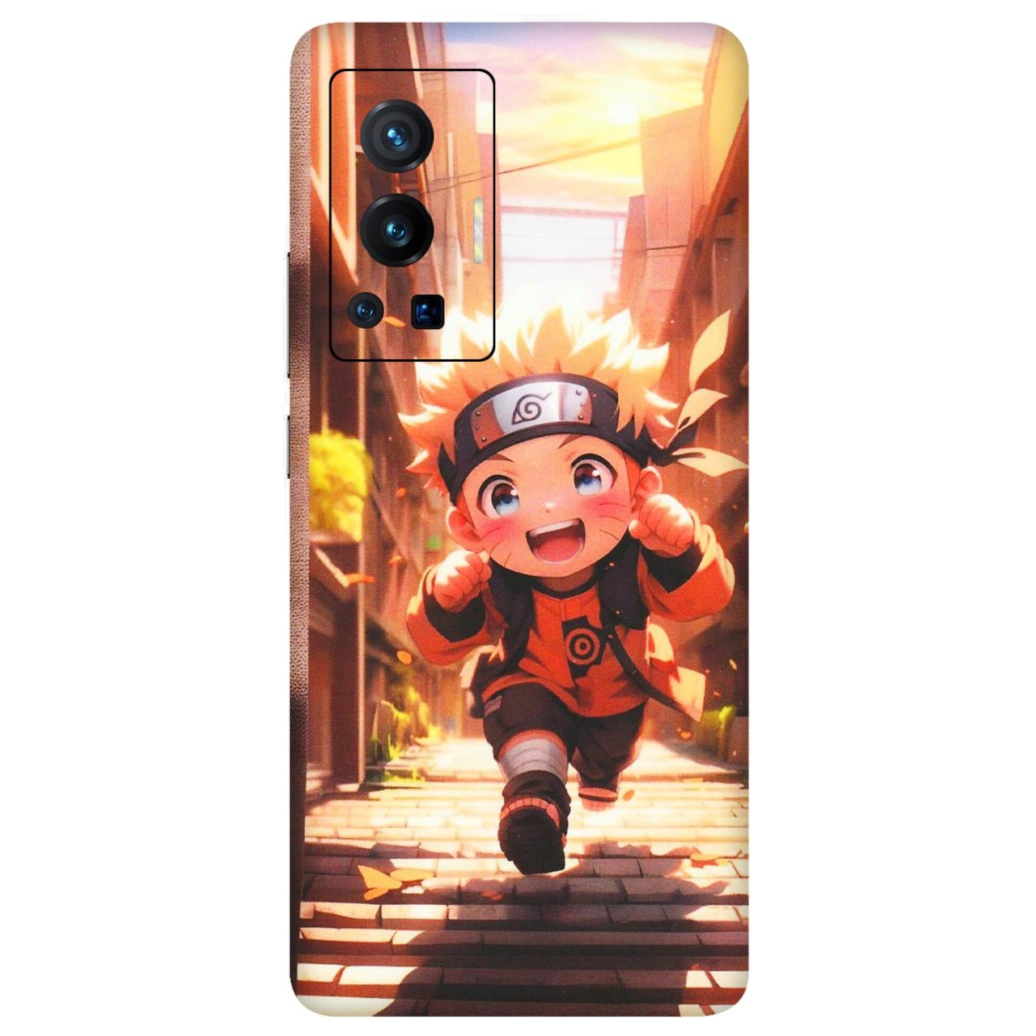 VIVO Z/V/X/T/U/S Series Phone Skins (All Models) - Naruto Cute Toon Running - Matte Finish (M-04) Vivo X70 Pro (5G)