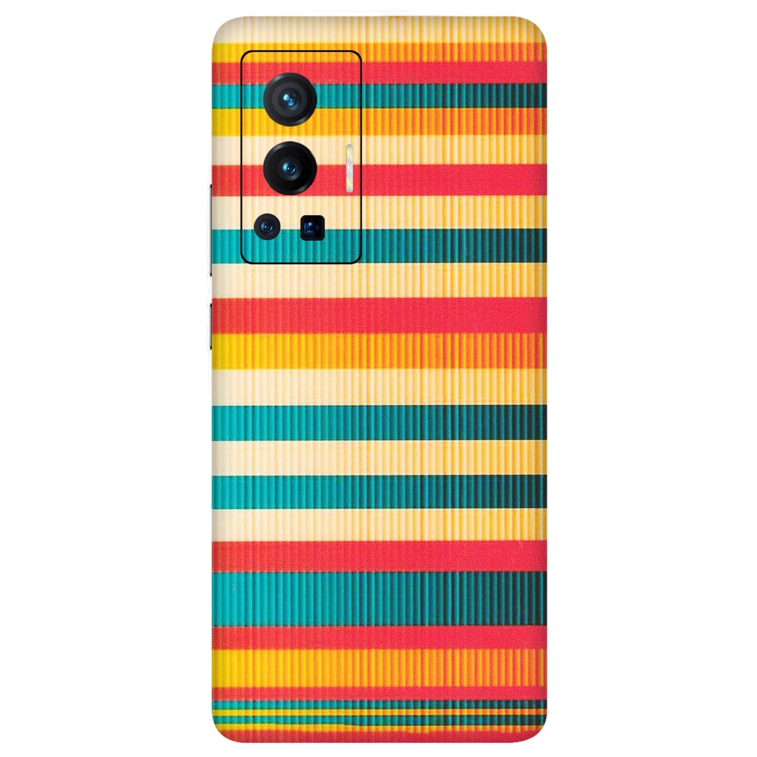 VIVO Z/V/X/T/U/S Series Phone Skins (All Models) - Colourful Stripes Soothing Effect - Matte Finish (M-86) Vivo X70 Pro (5G)