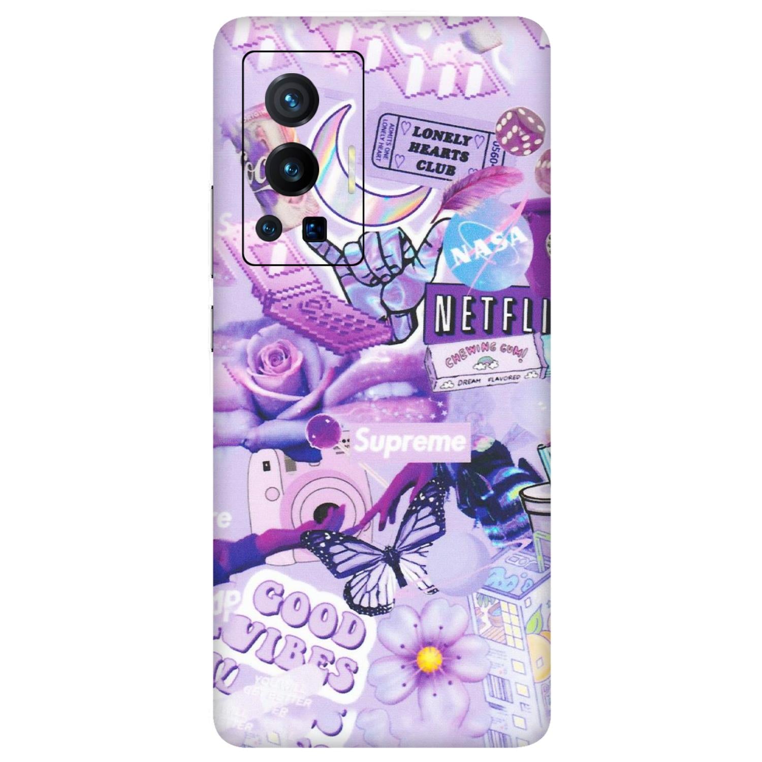 VIVO Z/V/X/T/U/S Series Phone Skins (All Models) - Supreme Purple Magic - Matte Finish (M-88) Vivo X70 Pro (5G)