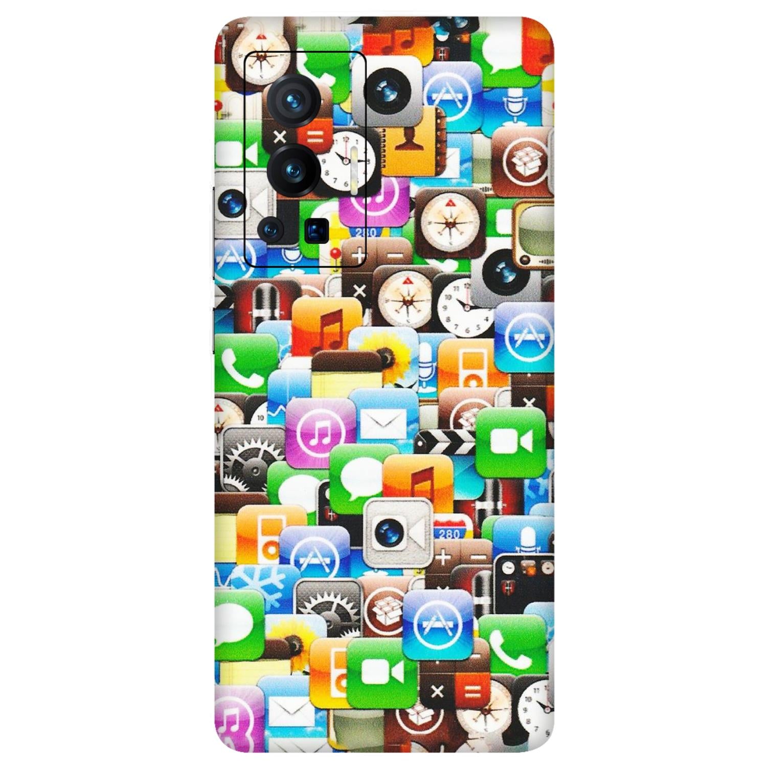 VIVO Z/V/X/T/U/S Series Phone Skins (All Models) - All Apple Icons - Matte Finish (M-93) Vivo X70 Pro (5G)