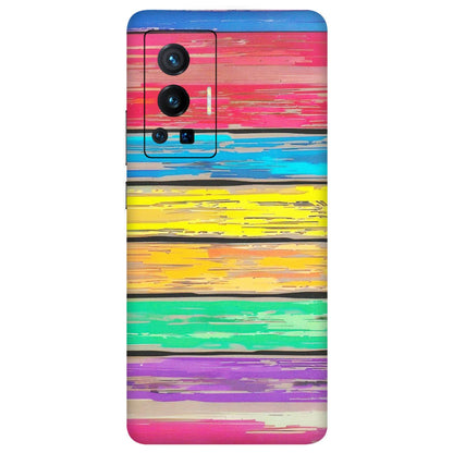 VIVO Z/V/X/T/U/S Series Phone Skins (All Models) - Multi Colour Wooden Wall - Matte Finish (M-96) Vivo X70 Pro (5G)