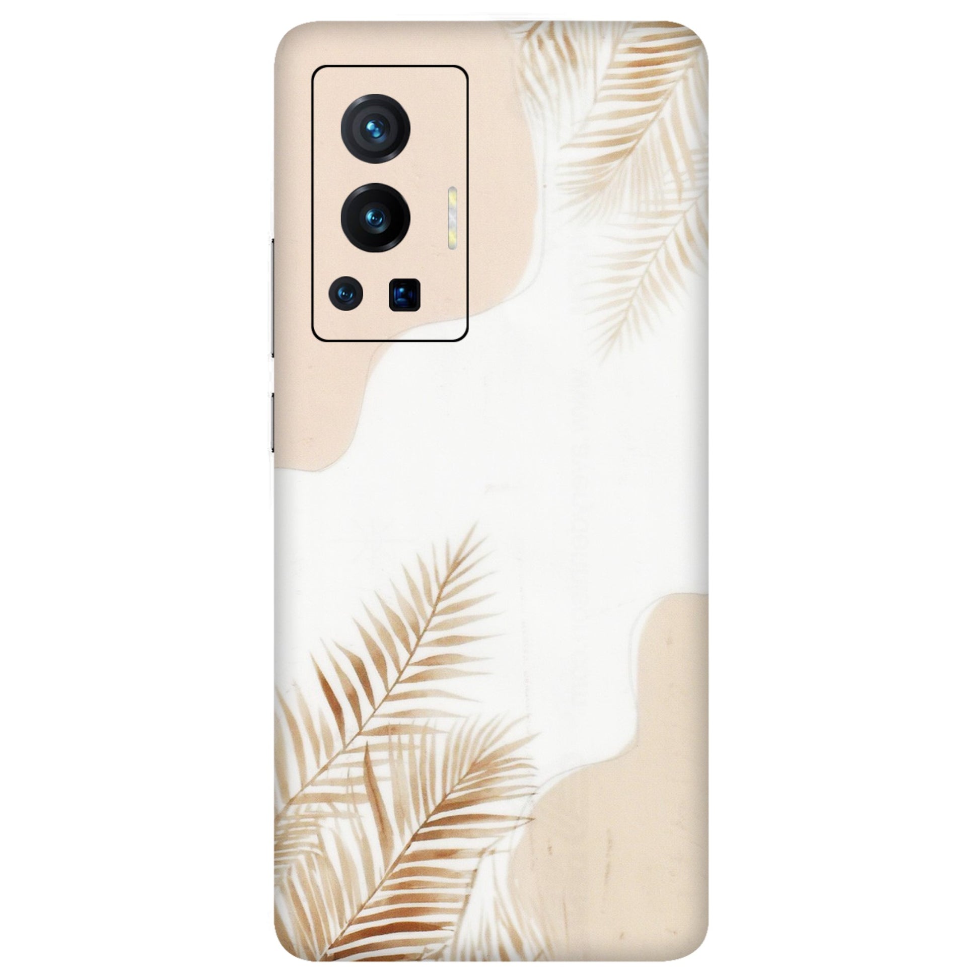 VIVO Z/V/X/T/U/S Series Phone Skins (All Models) - Gold Petals Abstract - Transparent Finish (T-08) Vivo X70 Pro (5G)