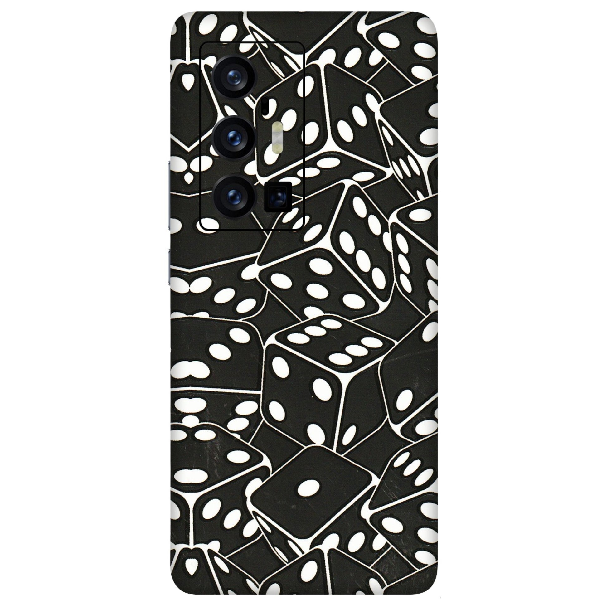 VIVO Z/V/X/T/U/S Series Phone Skins (All Models) - Big Black Dices - 3D Embossed Finish (L-106) Vivo X70 Pro Plus (5G)