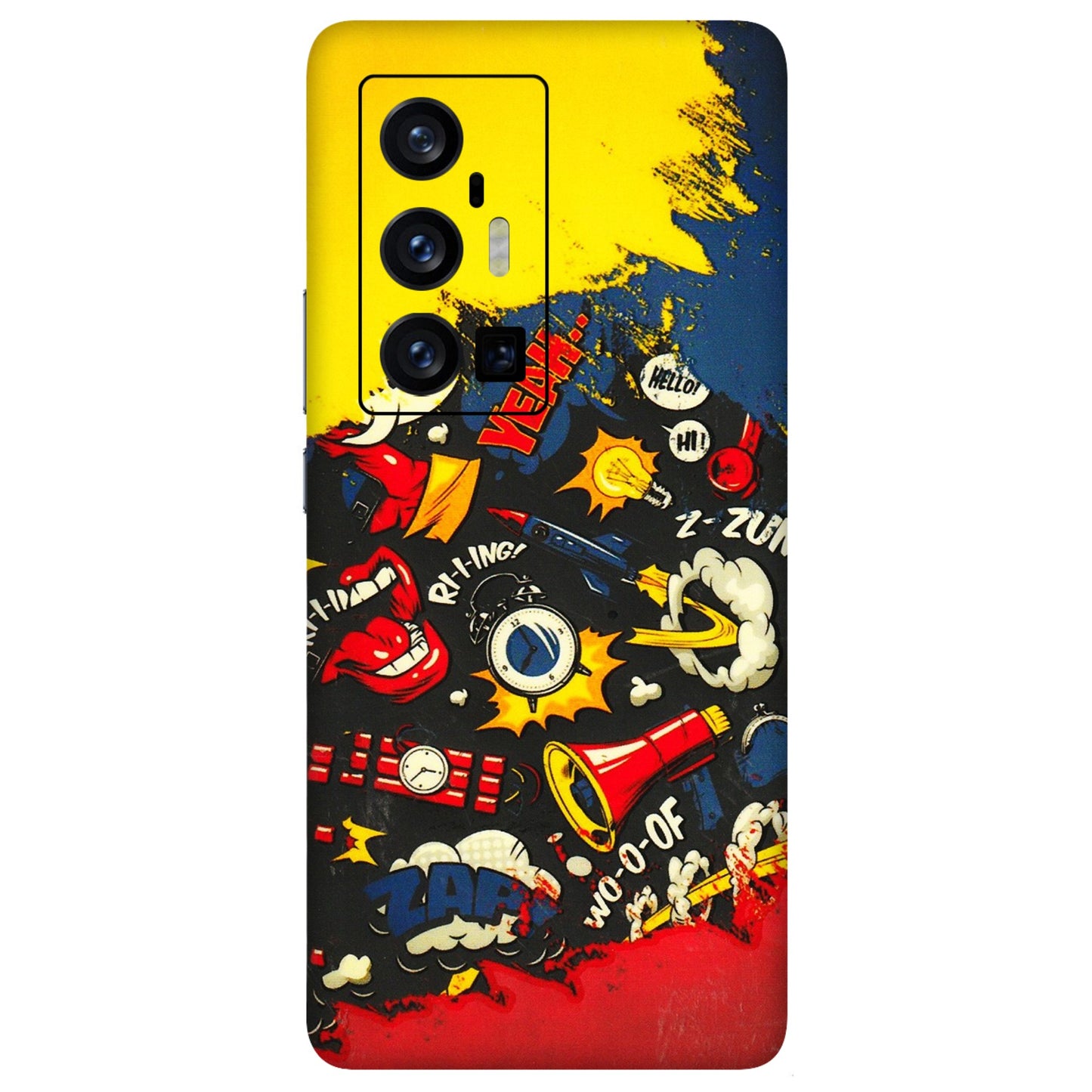VIVO Z/V/X/T/U/S Series Phone Skins (All Models) - Pacific Doodle Art - 3D Embossed Finish (L-120) Vivo X70 Pro Plus (5G)