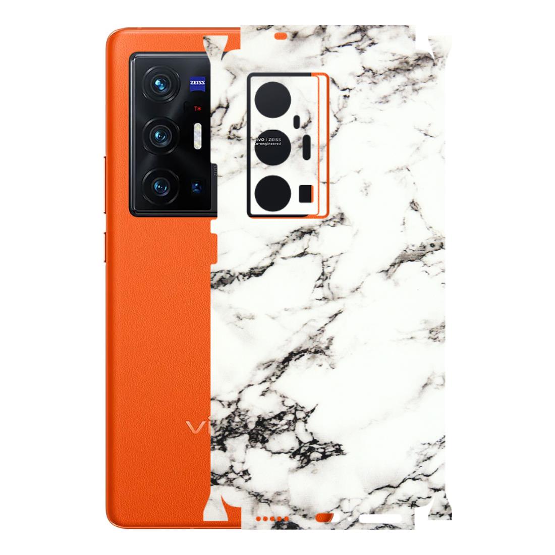 VIVO Z/V/X/T/U/S Series Phone Skins (All Models) - Black and White Marble Texture - 3D Embossed Finish (L-124) Vivo X70 Pro Plus (5G)