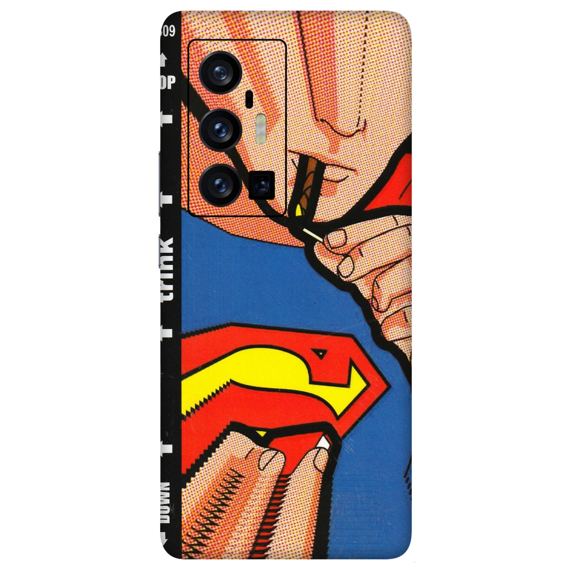 VIVO Z/V/X/T/U/S Series Phone Skins (All Models) - Superman Sutta - 3D Embossed Finish (L-130) Vivo X70 Pro Plus (5G)