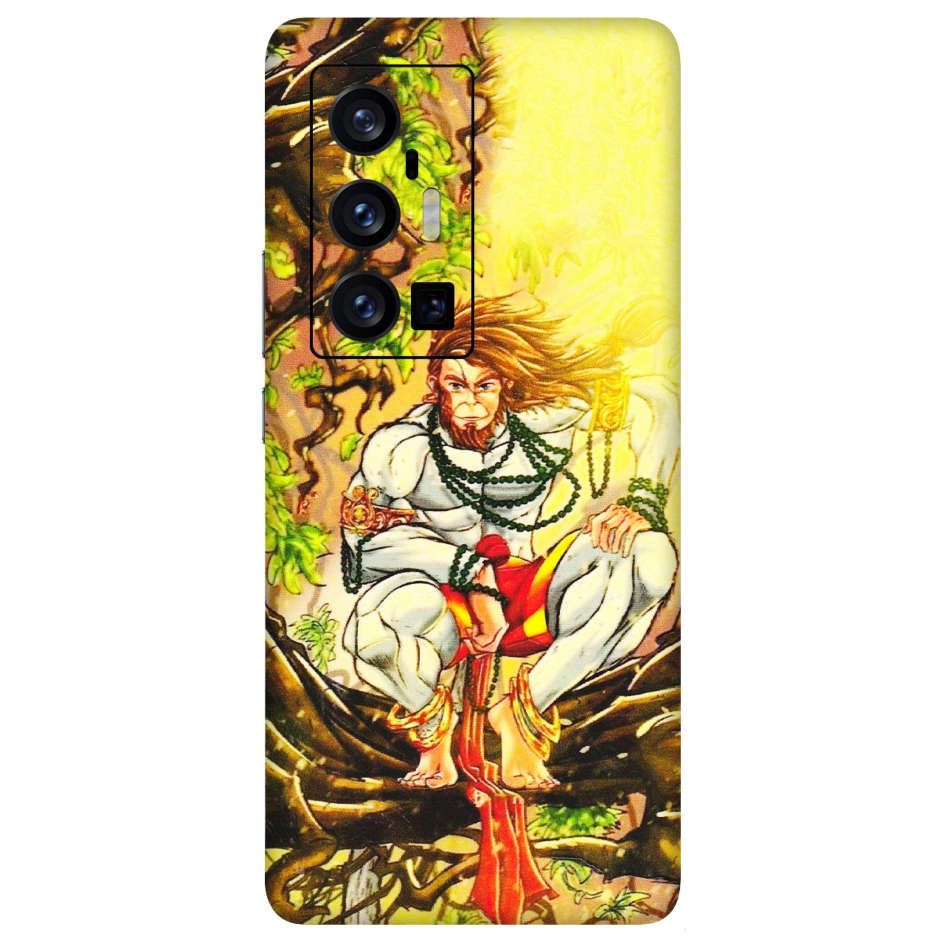VIVO Z/V/X/T/U/S Series Phone Skins (All Models) - Lord Hanuman - 3D Embossed Finish (L-152) Vivo X70 Pro Plus (5G)