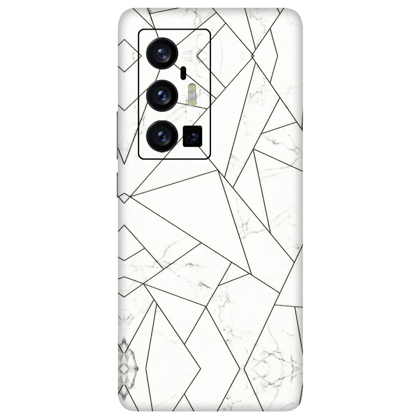 VIVO Z/V/X/T/U/S Series Phone Skins (All Models) - Luxury White Marble Effect - 3D Embossed Finish (L-168) Vivo X70 Pro Plus (5G)