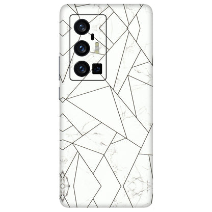 VIVO Z/V/X/T/U/S Series Phone Skins (All Models) - Luxury White Marble Effect - 3D Embossed Finish (L-168) Vivo X70 Pro Plus (5G)