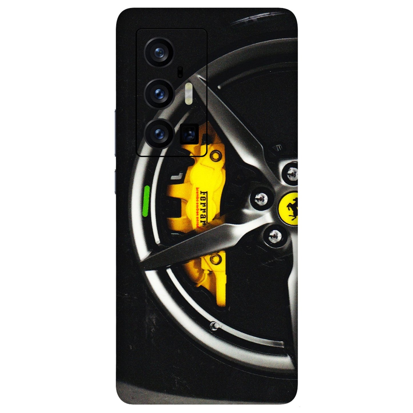 VIVO Z/V/X/T/U/S Series Phone Skins (All Models) - Ferrari Wheel Alloy - 3D Embossed Finish (L-173) Vivo X70 Pro Plus (5G)