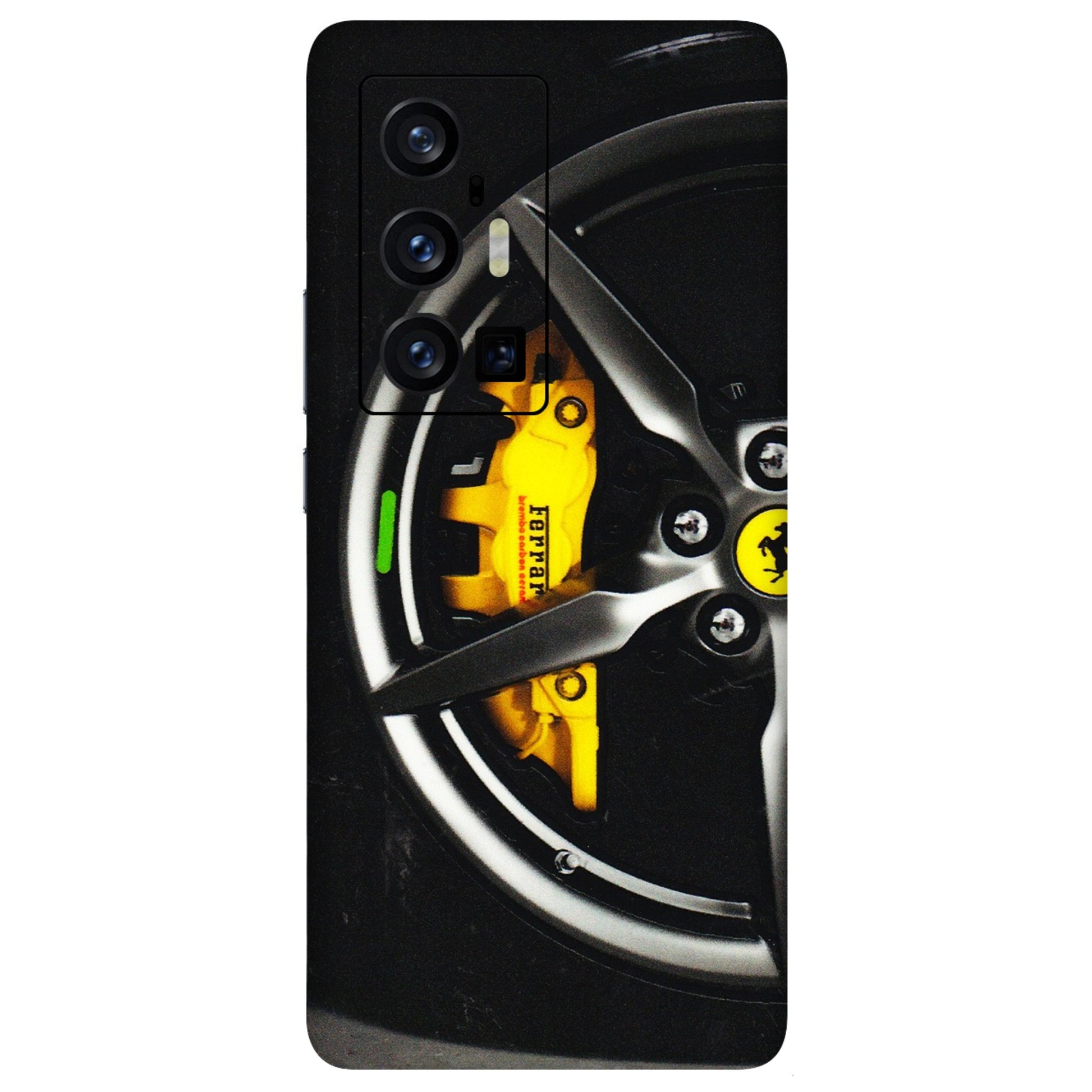 VIVO Z/V/X/T/U/S Series Phone Skins (All Models) - Ferrari Wheel Alloy - 3D Embossed Finish (L-173) Vivo X70 Pro Plus (5G)