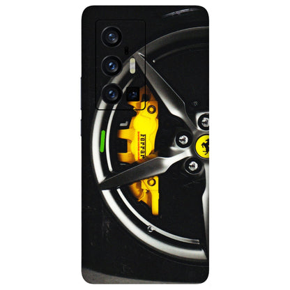 VIVO Z/V/X/T/U/S Series Phone Skins (All Models) - Ferrari Wheel Alloy - 3D Embossed Finish (L-173) Vivo X70 Pro Plus (5G)