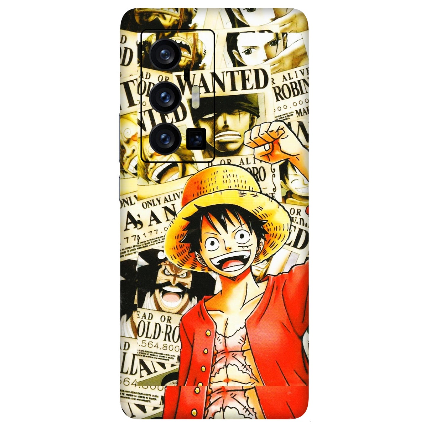 VIVO Z/V/X/T/U/S Series Phone Skins (All Models) - Luffy Anime - 3D Embossed Finish (L-177) Vivo X70 Pro Plus (5G)