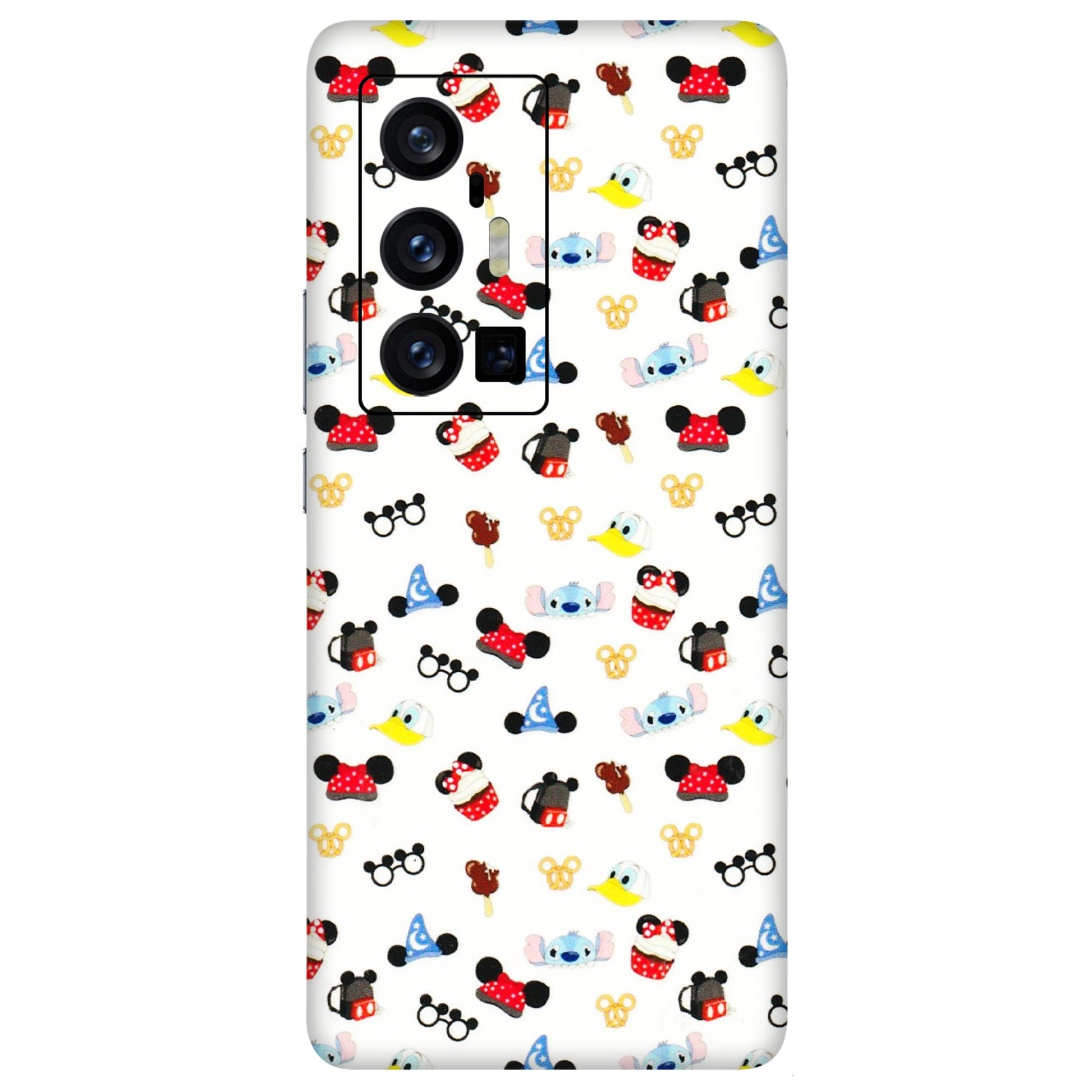 VIVO Z/V/X/T/U/S Series Phone Skins (All Models) - Minnie Mouse & Donald Doodles s - 3D Embossed Finish (L-194) Vivo X70 Pro Plus (5G)