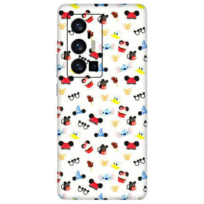 VIVO Z/V/X/T/U/S Series Phone Skins (All Models) - Minnie Mouse & Donald Doodles s - 3D Embossed Finish (L-194) Vivo X70 Pro Plus (5G)