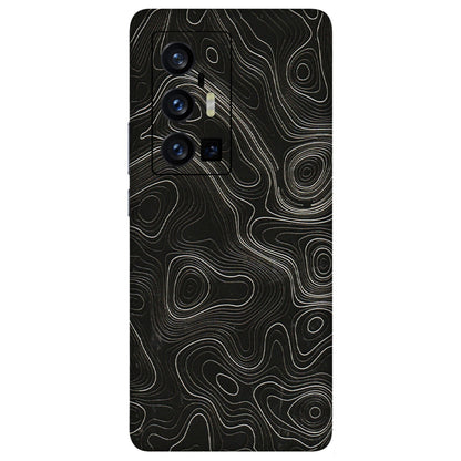 VIVO Z/V/X/T/U/S Series Phone Skins (All Models) - Black Swirl - 3D Embossed Finish (L-196) Vivo X70 Pro Plus (5G)
