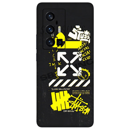 VIVO Z/V/X/T/U/S Series Phone Skins (All Models) - Anti Social Graffiti - 3D Embossed Finish (L-198) Vivo X70 Pro Plus (5G)