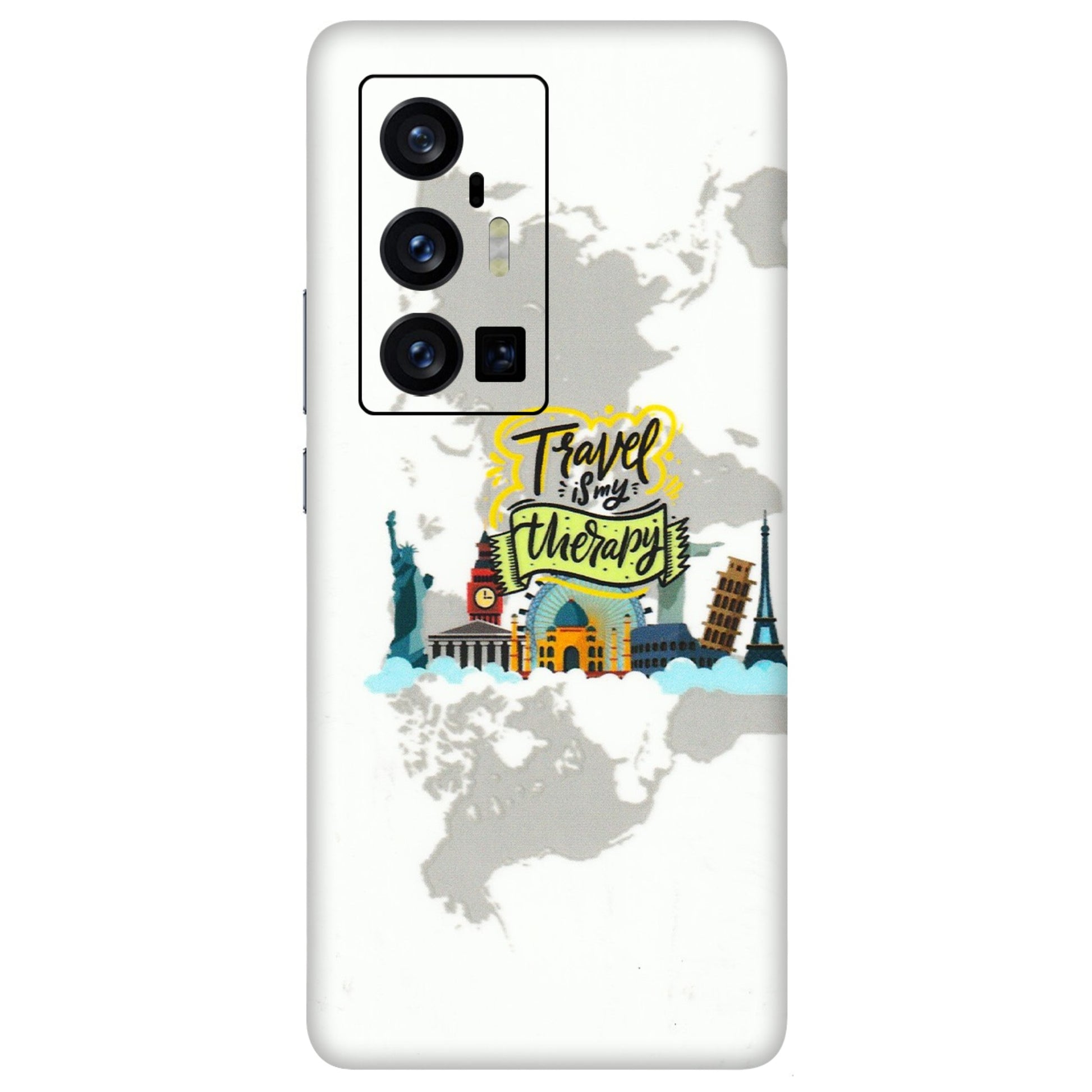 VIVO Z/V/X/T/U/S Series Phone Skins (All Models) - Travel Therapy - 3D Embossed Finish (L-199) Vivo X70 Pro Plus (5G)