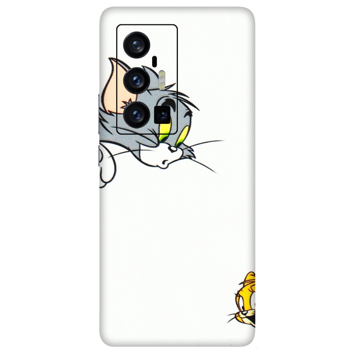 VIVO Z/V/X/T/U/S Series Phone Skins (All Models) - Cute Tom And Jerry - 3D Embossed Finish (L-220) Vivo X70 Pro Plus (5G)
