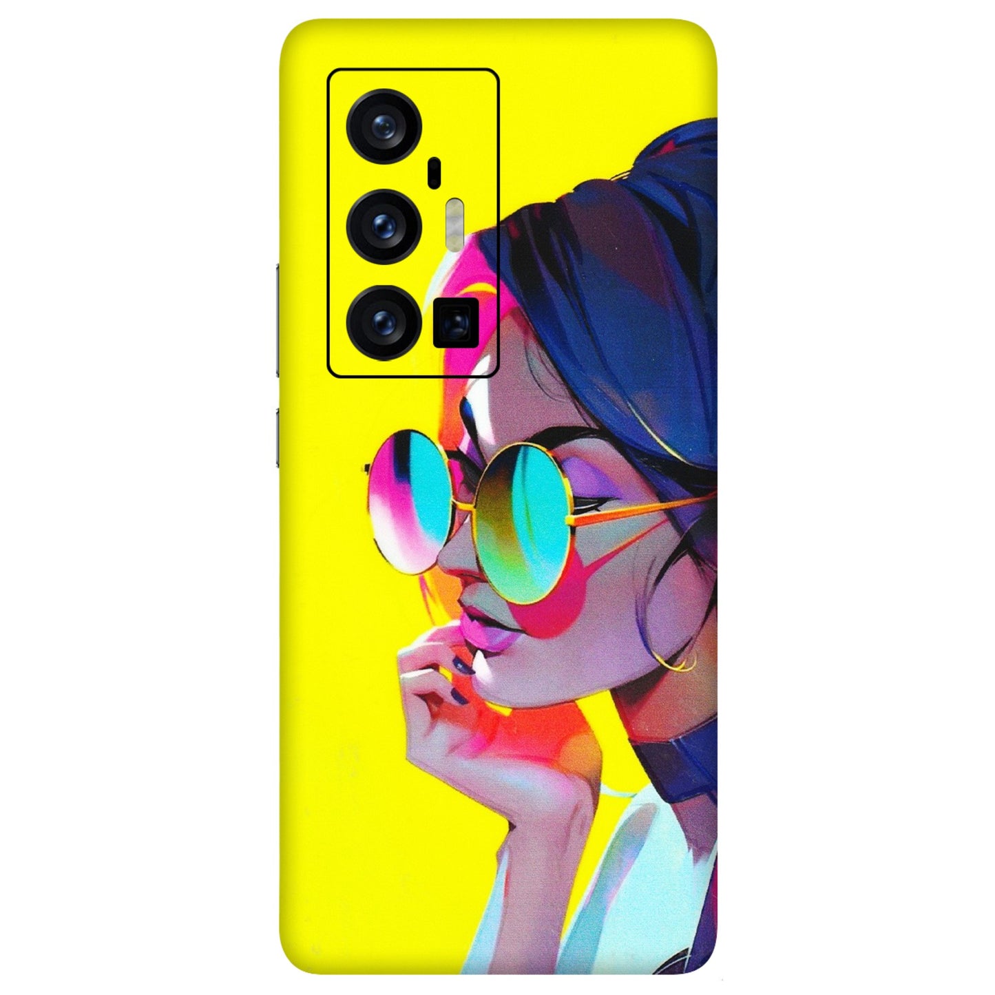 VIVO Z/V/X/T/U/S Series Phone Skins (All Models) - Bold Stylish Girl - 3D Embossed Finish (L-222) Vivo X70 Pro Plus (5G)