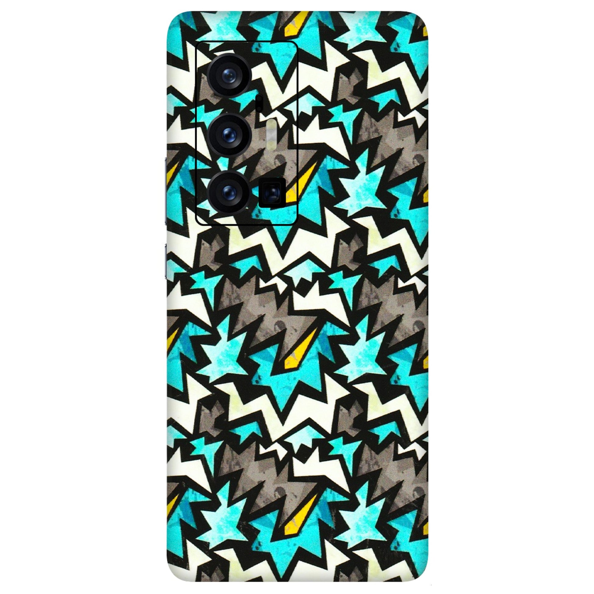 VIVO Z/V/X/T/U/S Series Phone Skins (All Models) - Funky Zig Zag - 3D Embossed Finish (L-223) Vivo X70 Pro Plus (5G)