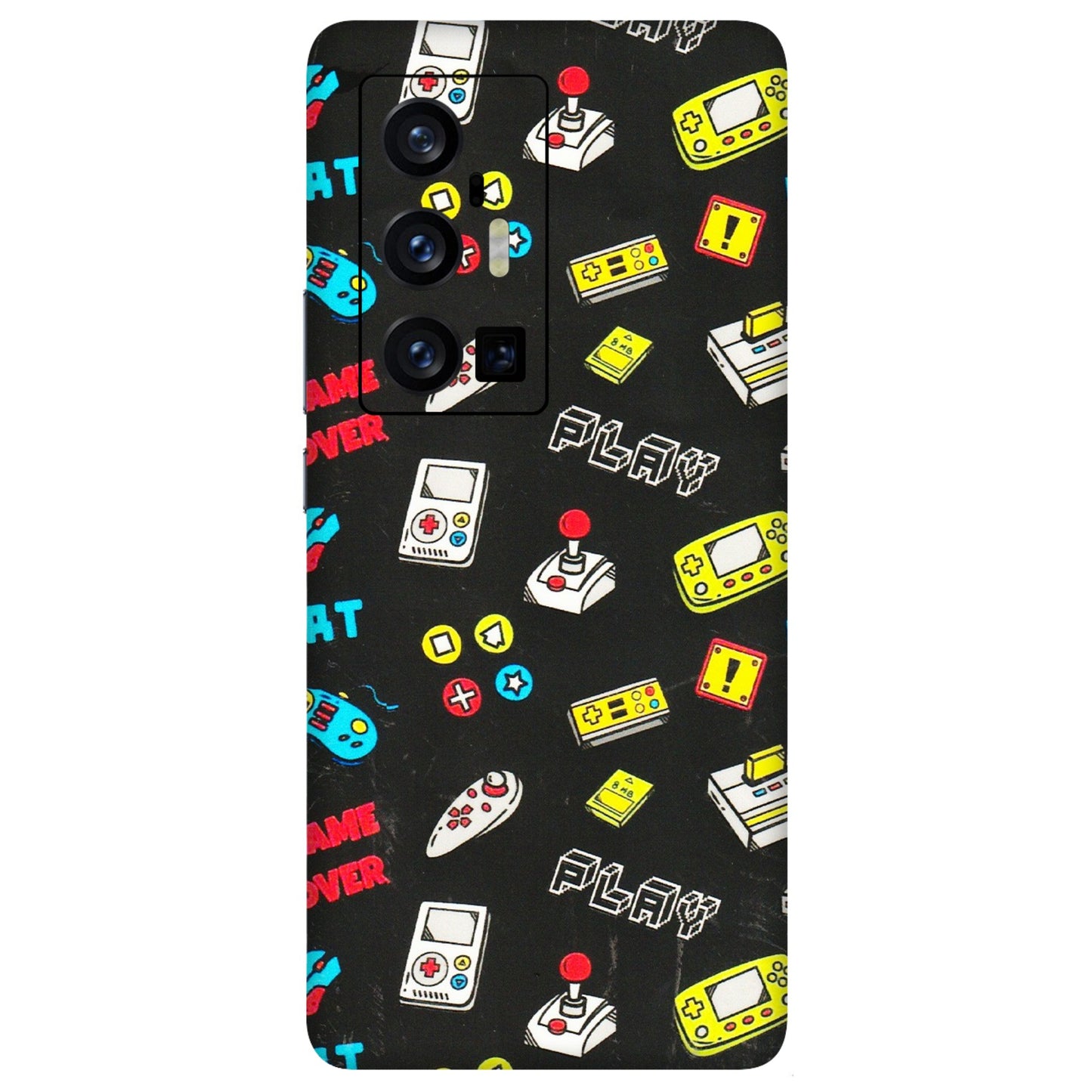 VIVO Z/V/X/T/U/S Series Phone Skins (All Models) - Gaming Doodles - 3D Embossed Finish (L-224) Vivo X70 Pro Plus (5G)