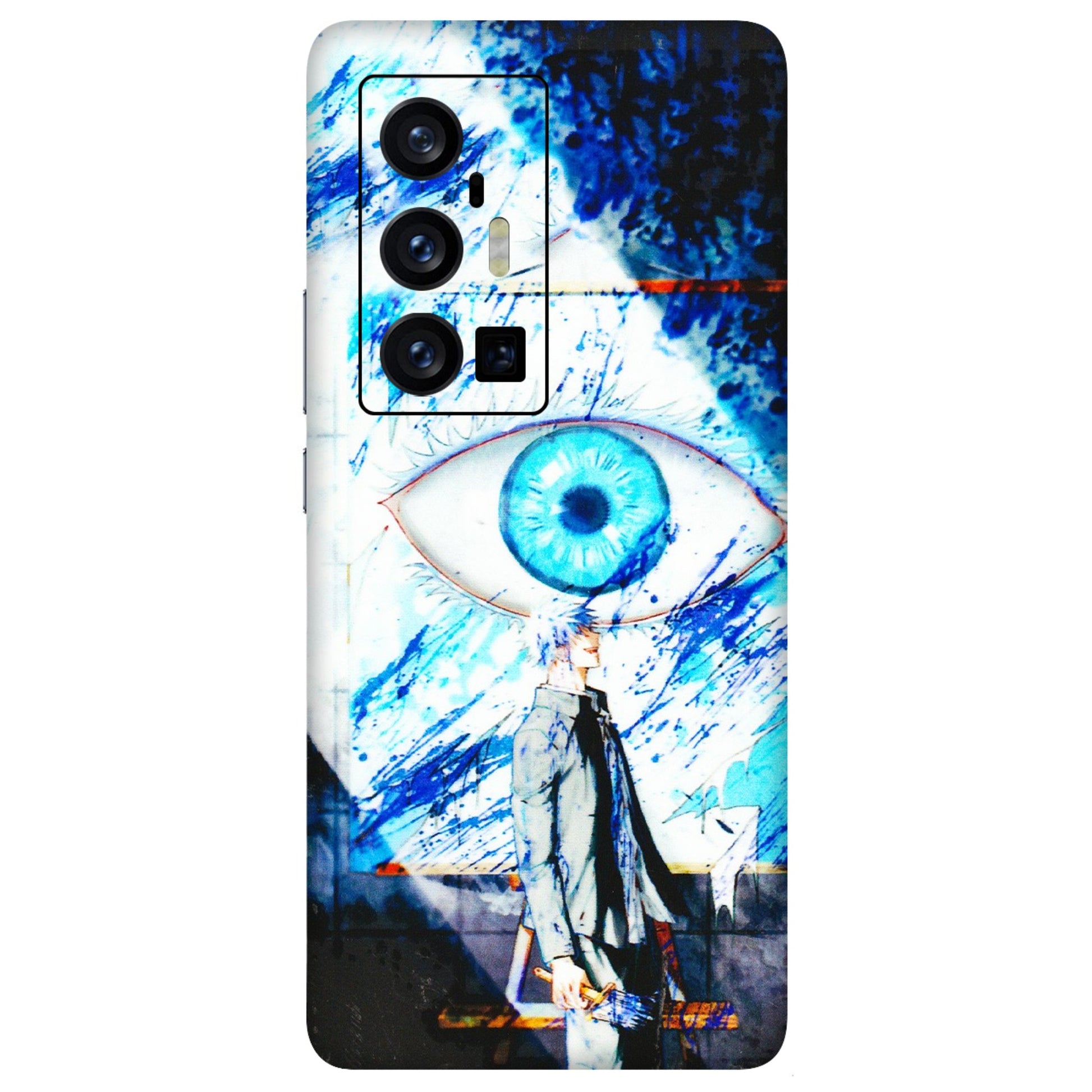 VIVO Z/V/X/T/U/S Series Phone Skins (All Models) - Gojo Satoru evil eye - 3D Embossed Finish (L-239) Vivo X70 Pro Plus (5G)