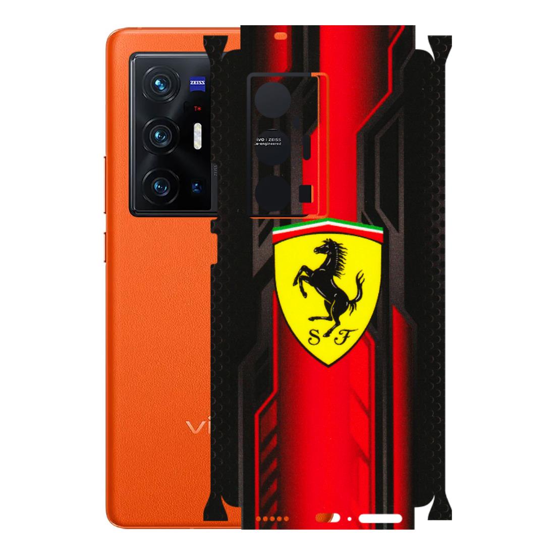 VIVO Z/V/X/T/U/S Series Phone Skins (All Models) - Black Ferrari Logo - 3D Embossed Finish (L-253) Vivo X70 Pro Plus (5G)