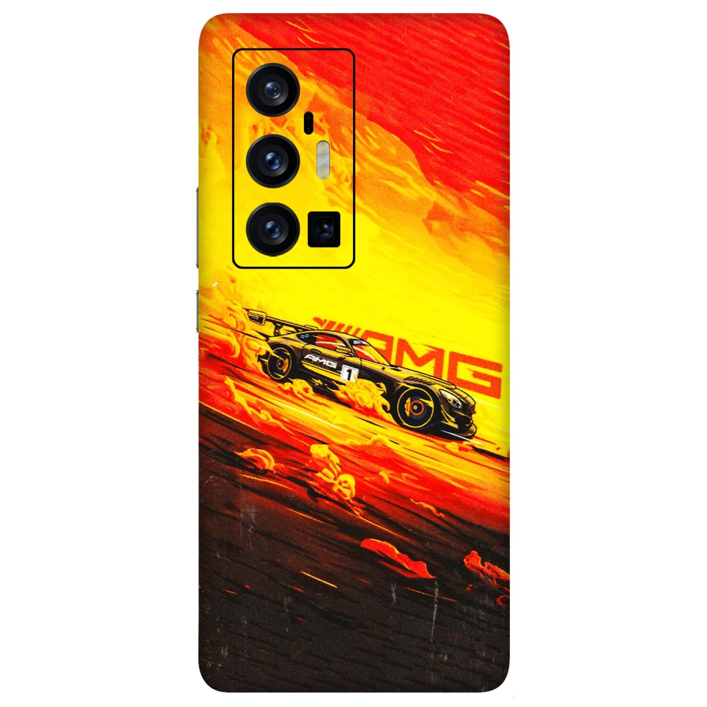 VIVO Z/V/X/T/U/S Series Phone Skins (All Models) - AMG Car Speed Cover - 3D Embossed Finish (L-256) Vivo X70 Pro Plus (5G)